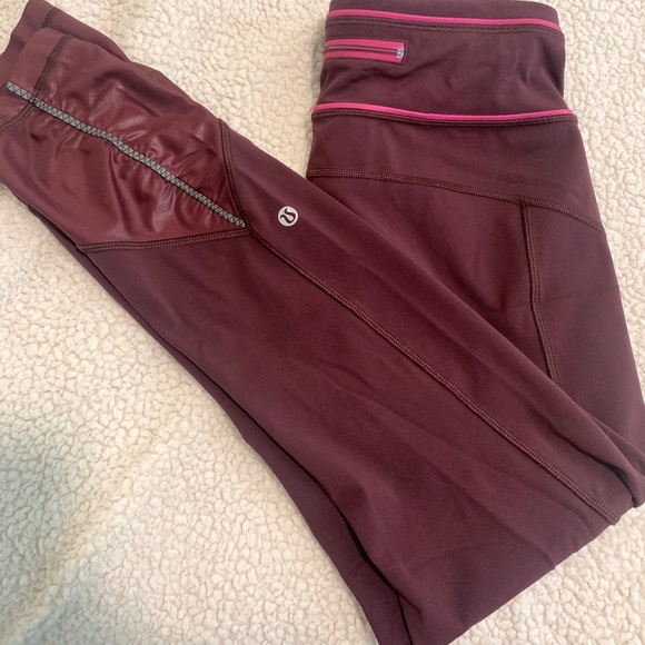 lululemon athletica Pants - Maroon Lululemon Leggings Size 6